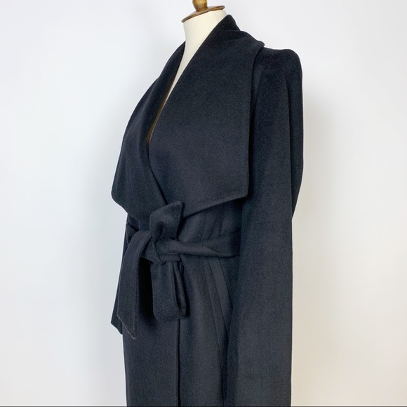 COLE HAAN Signature Black Wool Wrap Coat 10 NWT - Picture 4 of 8